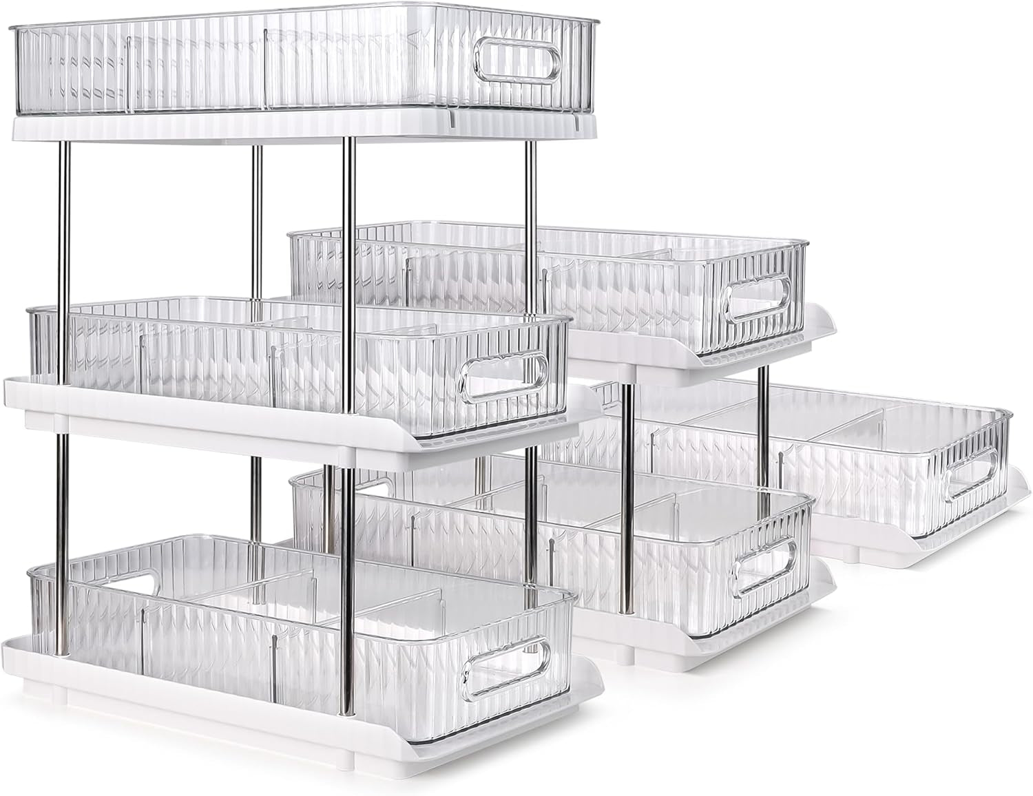 3-Tier under Sink Organizer – Pull-Out Storage for Kitchen & Bathroom – under Bathroom Sink Organizer, under Sink Organizer Storage, under Cabinet Storage Organizer