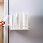 Magnetic Spice Rack | Refrigerator Magnetic Spice Rack, Magnetic Wall-Mounted Spice Rack (White 2 Pack)