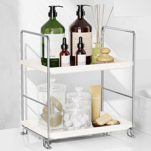 2-Tier Bathroom Countertop Organizer, Makeup Organizer for Vanity