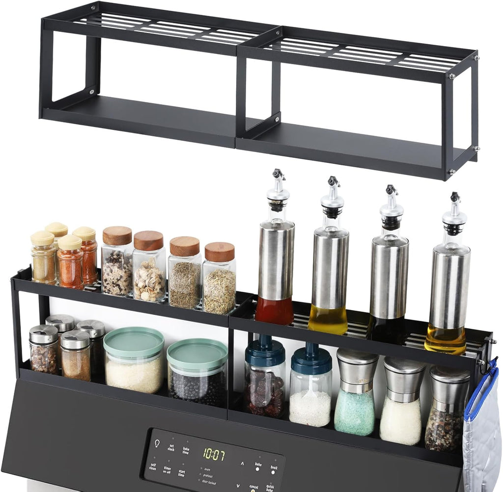 2 Tier Strong Magnetic Oven Shelf 30 Inch Length Spice Rack