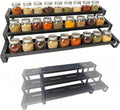 3-Tier Spice Rack Organizer for Cabinet, Adjustable Tiered Spice Shelf for Countertop,Wall Mount, Metal Spice Organizer for Kitchen, Seasoning Rack for Pantry Storage