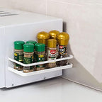 Magnetic Spice Rack | Refrigerator Magnetic Spice Rack, Magnetic Wall-Mounted Spice Rack (White 2 Pack)