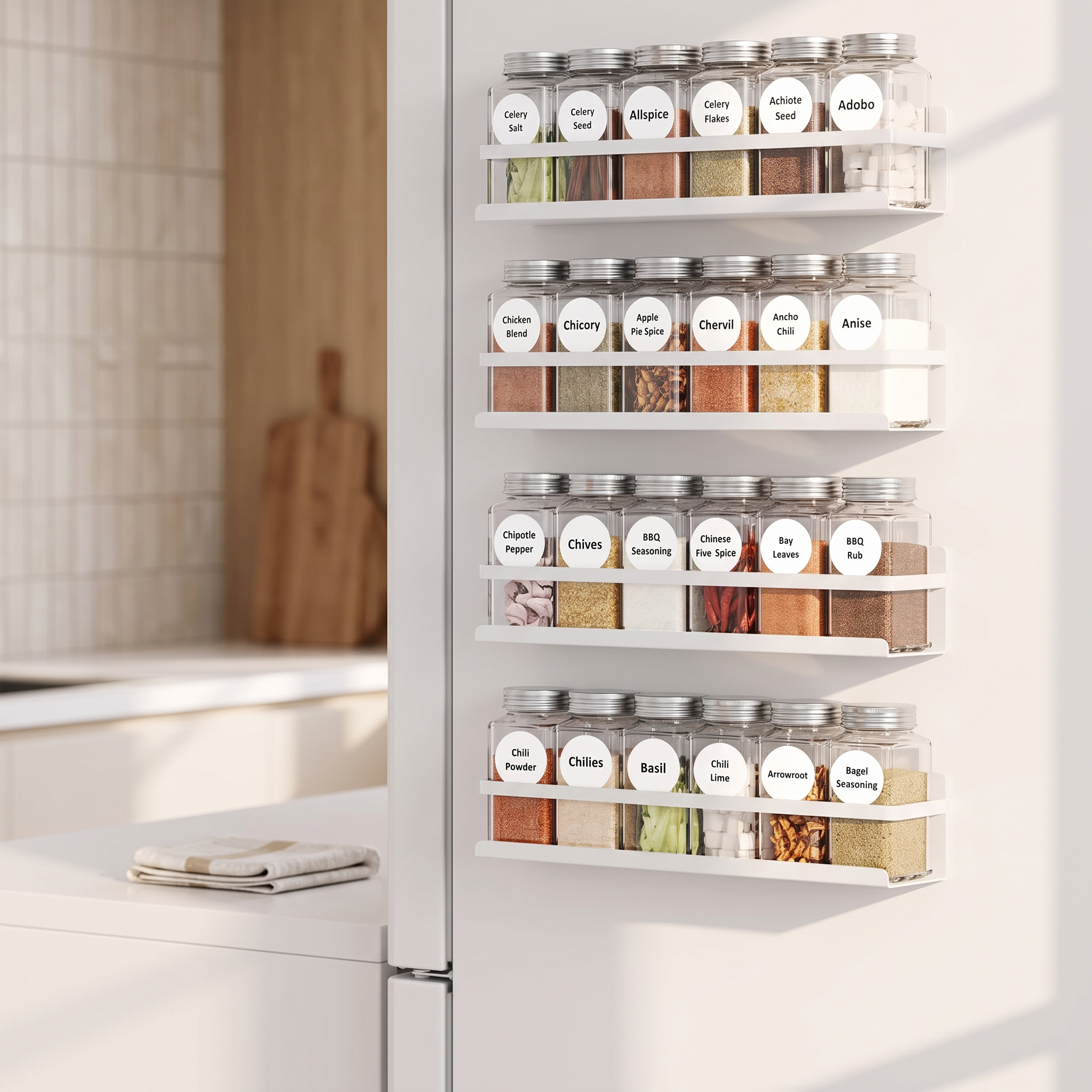 Alcove Home Magnetic Spice Rack with Jars lifestyle photo