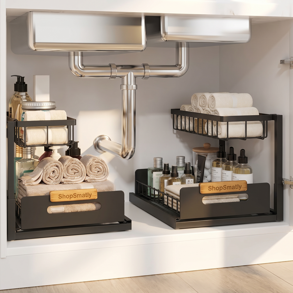 Alcove Home Under Sink Organizer 2-Pack Multi-Use lifestyle photo