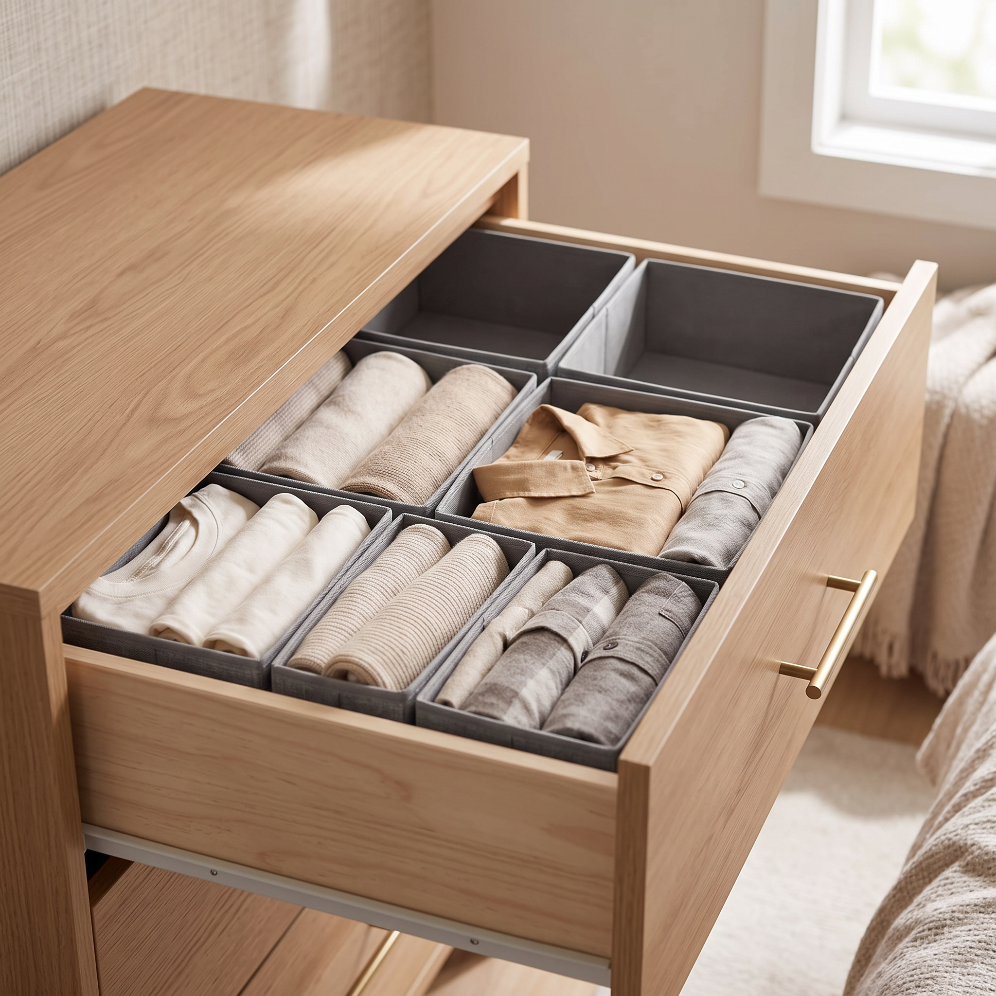 Alcove Home 12 Pack Drawer Organizers Grey lifestyle photo