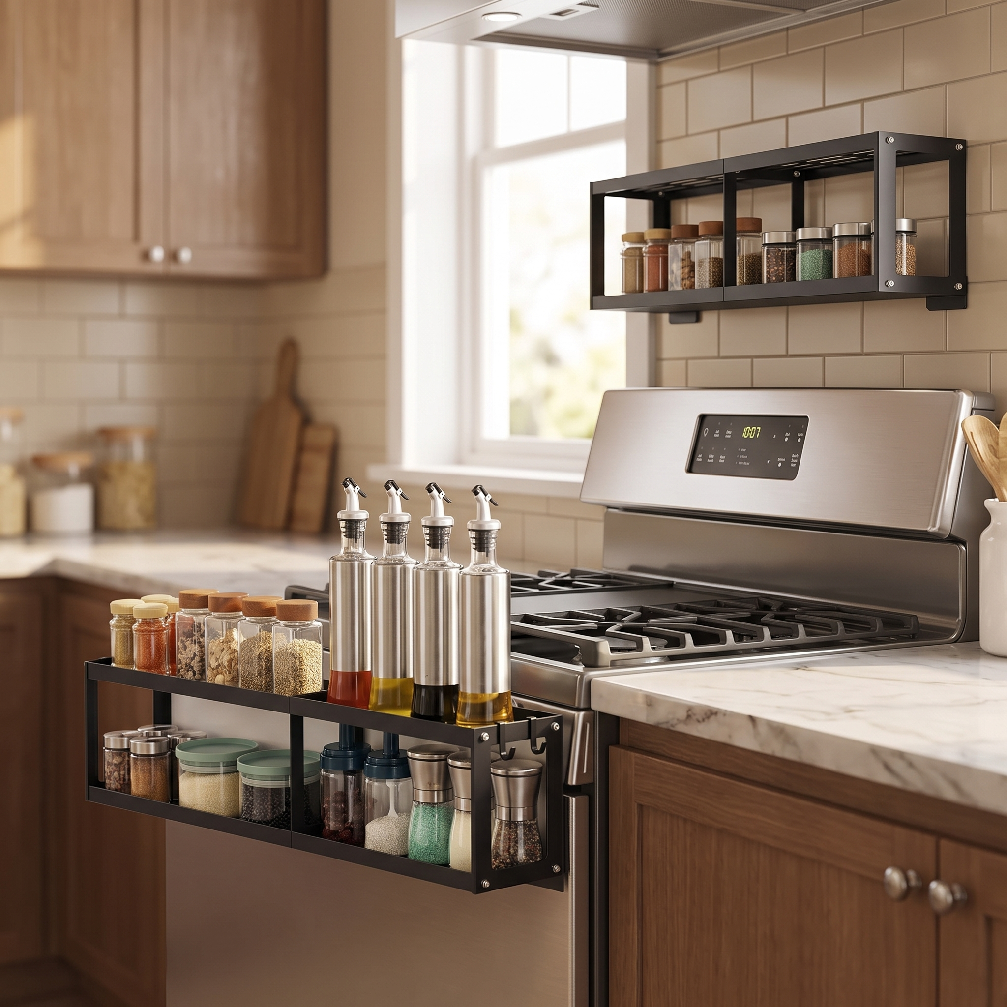 Alcove Home Magnetic Oven Shelf Spice Rack lifestyle photo