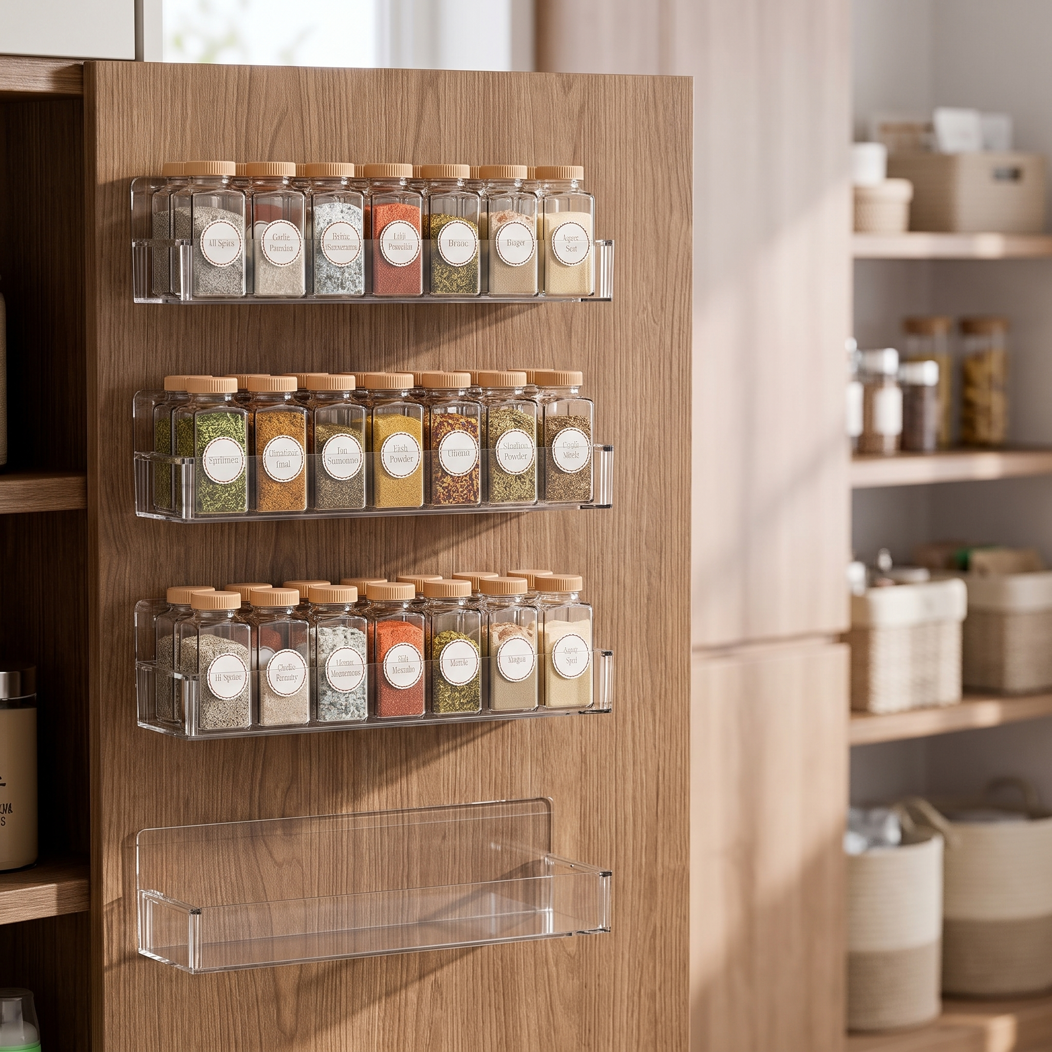 Alcove Home Clear Spice Rack Wall Mount lifestyle photo